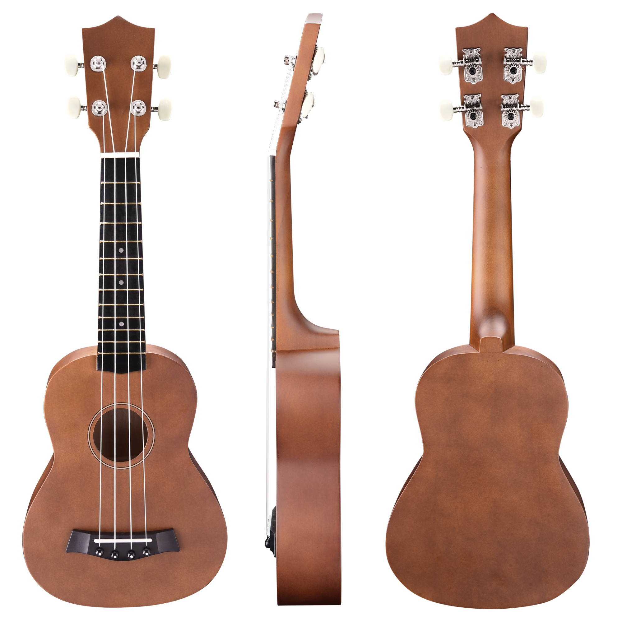 Yescom 21" Soprano Ukulele Hawaii Instrument 12 Frets for Beginners Gig Bag Show Party