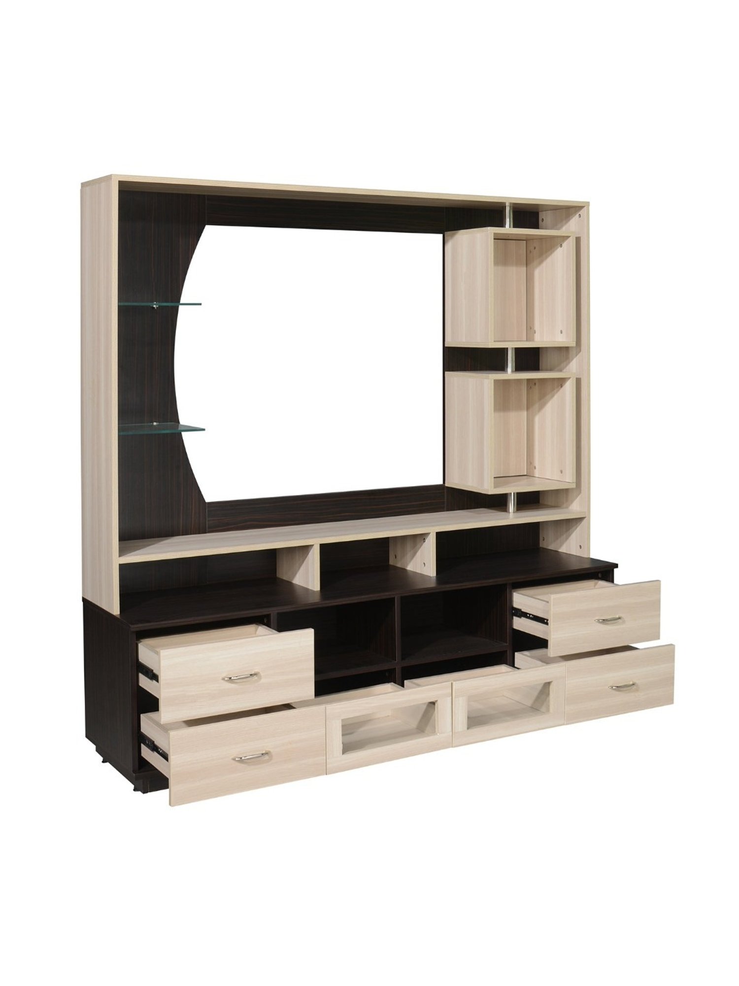 Nilkamal Cora White Engineered Wood TV Entertainment Unit with 2 Shelves