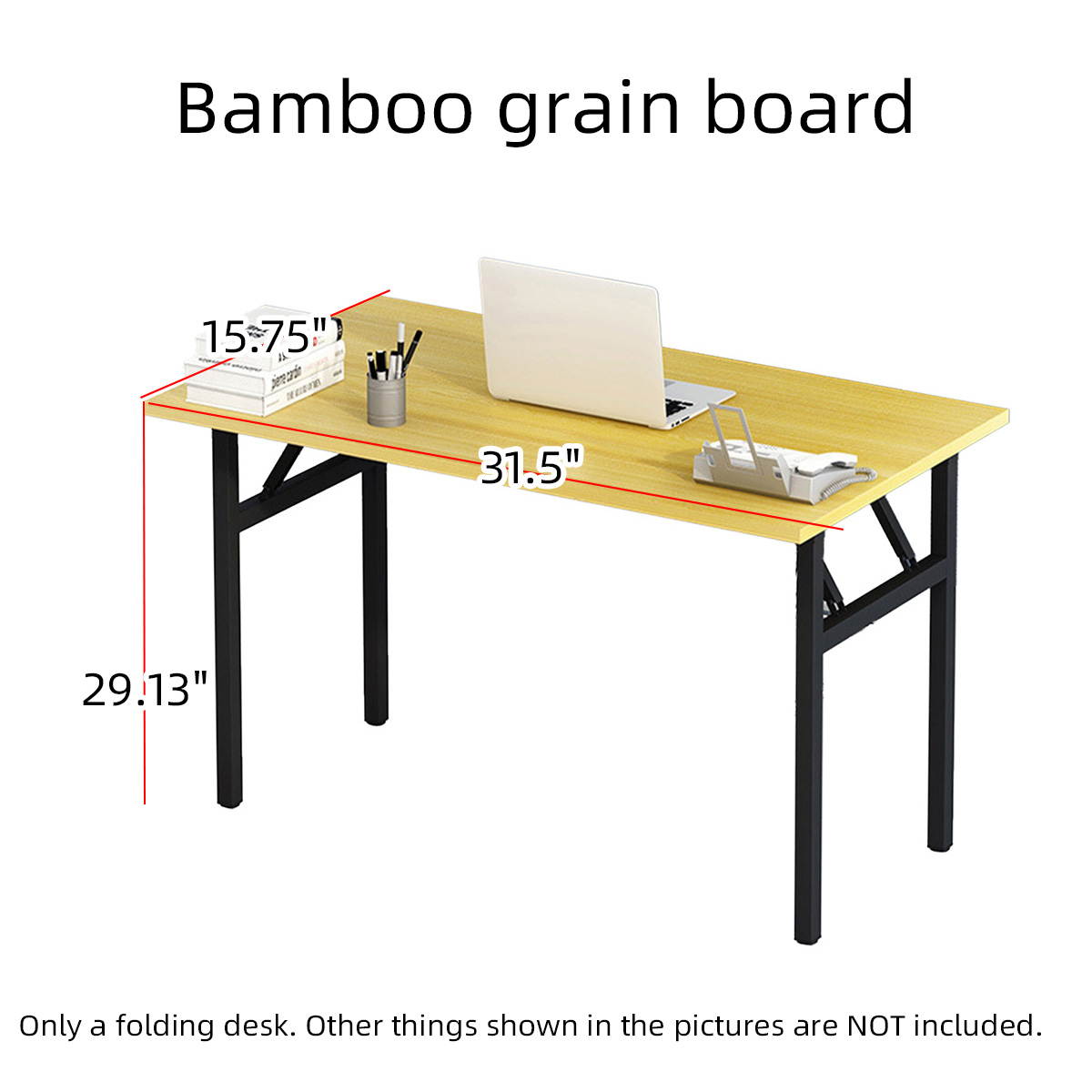 Folding Computer Desk Portable Laptop Table Home Office Workstation No Assembly