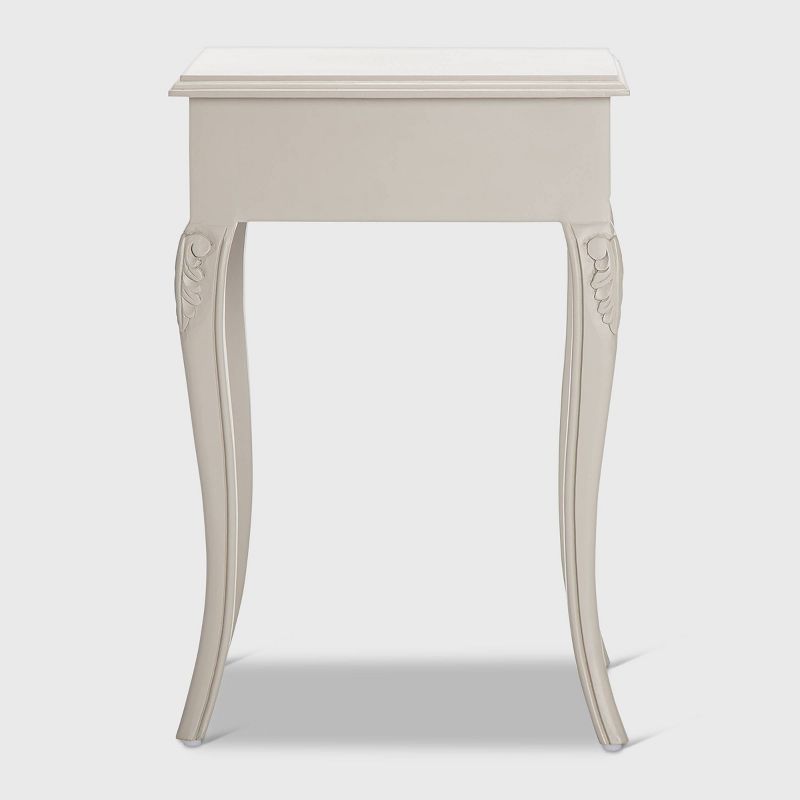 Heston End Table Nightstand with Drawers Gray - Finch