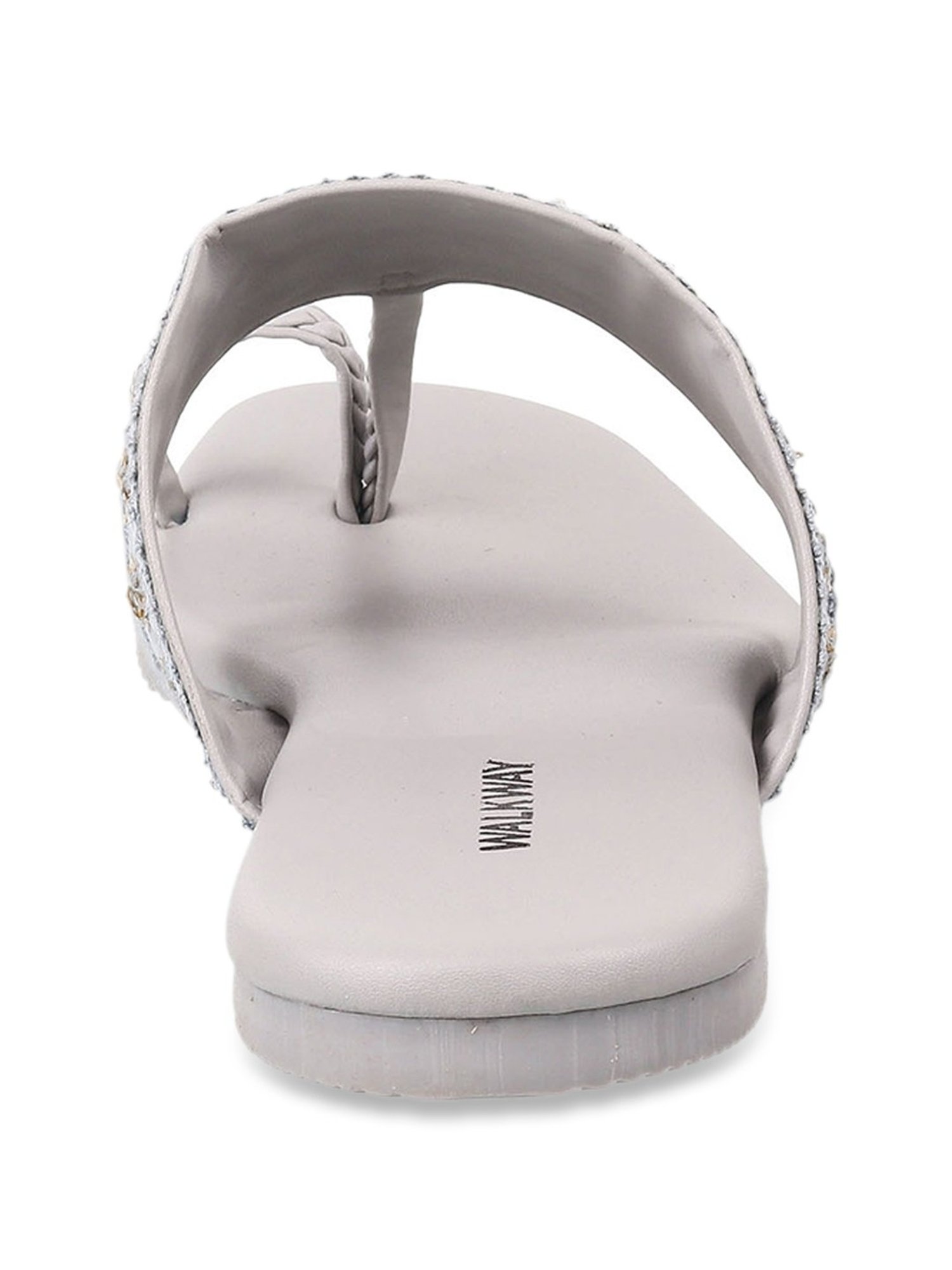 Walkway Women's Grey Toe Ring Sandals