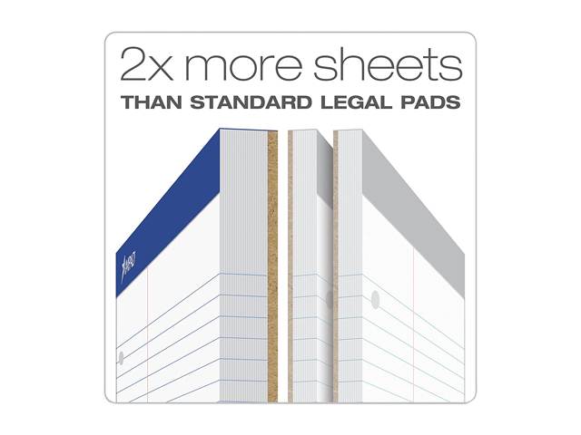 Ampad 20-346 Double Sheet Pads, Narrow Rule, 8.5 x 11.75, White, 100 Sheets
