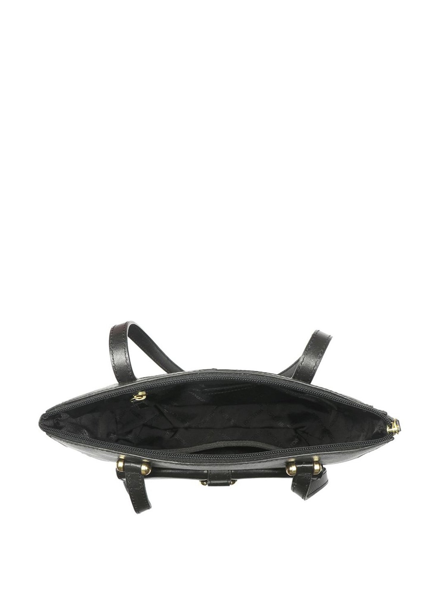 Hidesign Lotus 02 Sb Black Solid Medium Tote Handbag