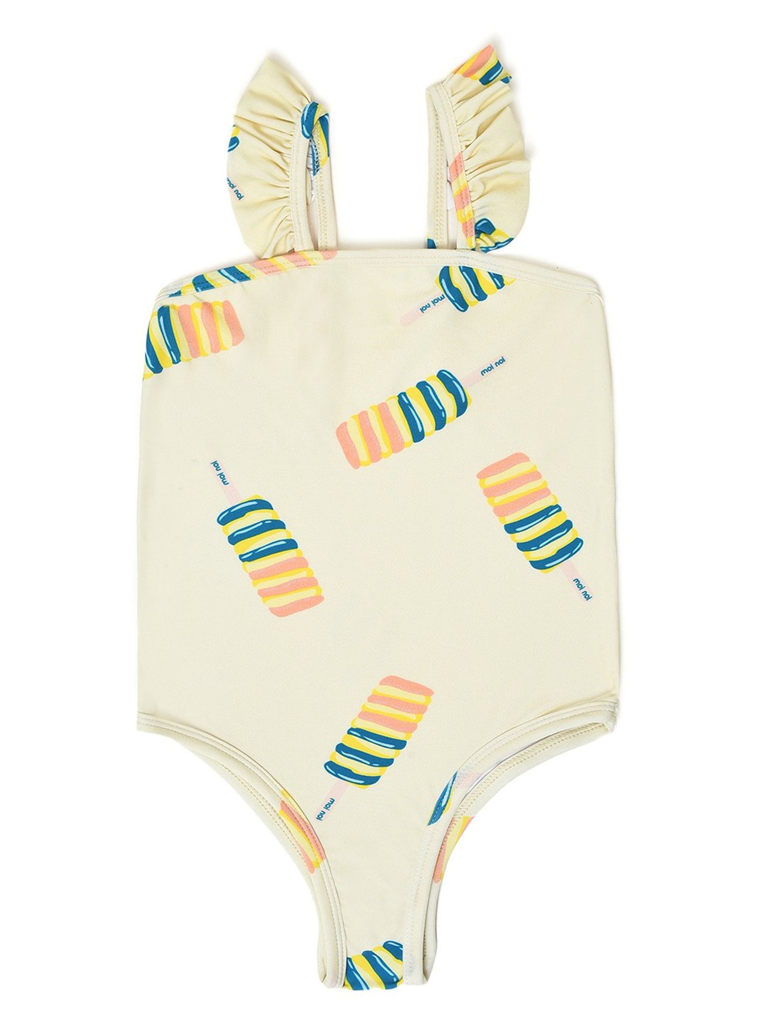 MiArcus Kids Beige Printed Swimsuit