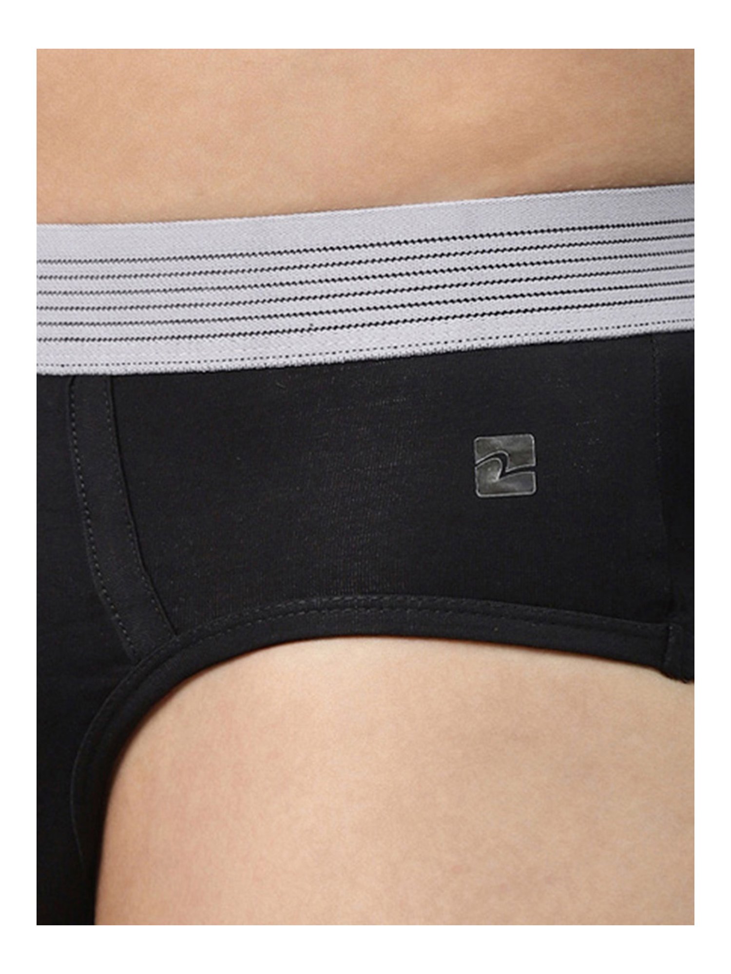 UnderJeans by Spykar Black Briefs - Pack of 2