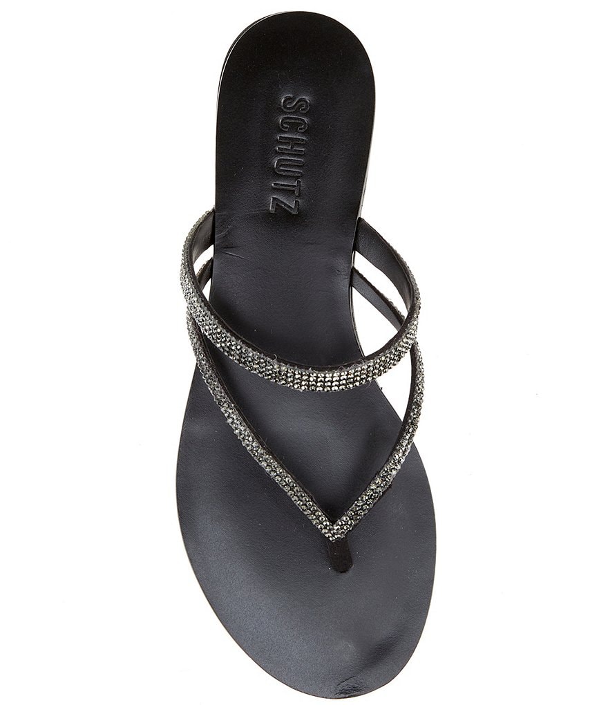 Schutz Toven Jewel Embellished Suede Sandals