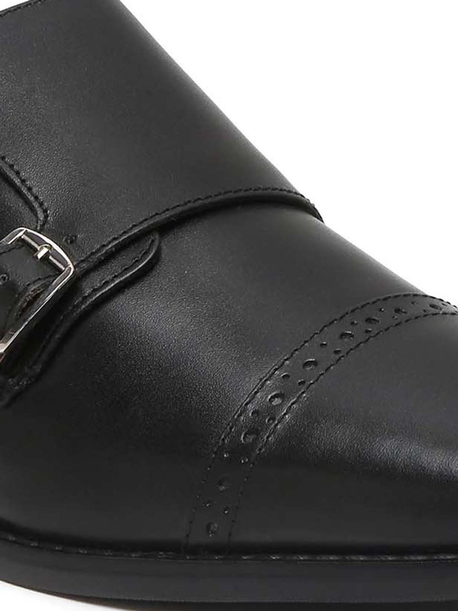 Louis Stitch Men's Black Monk Shoes