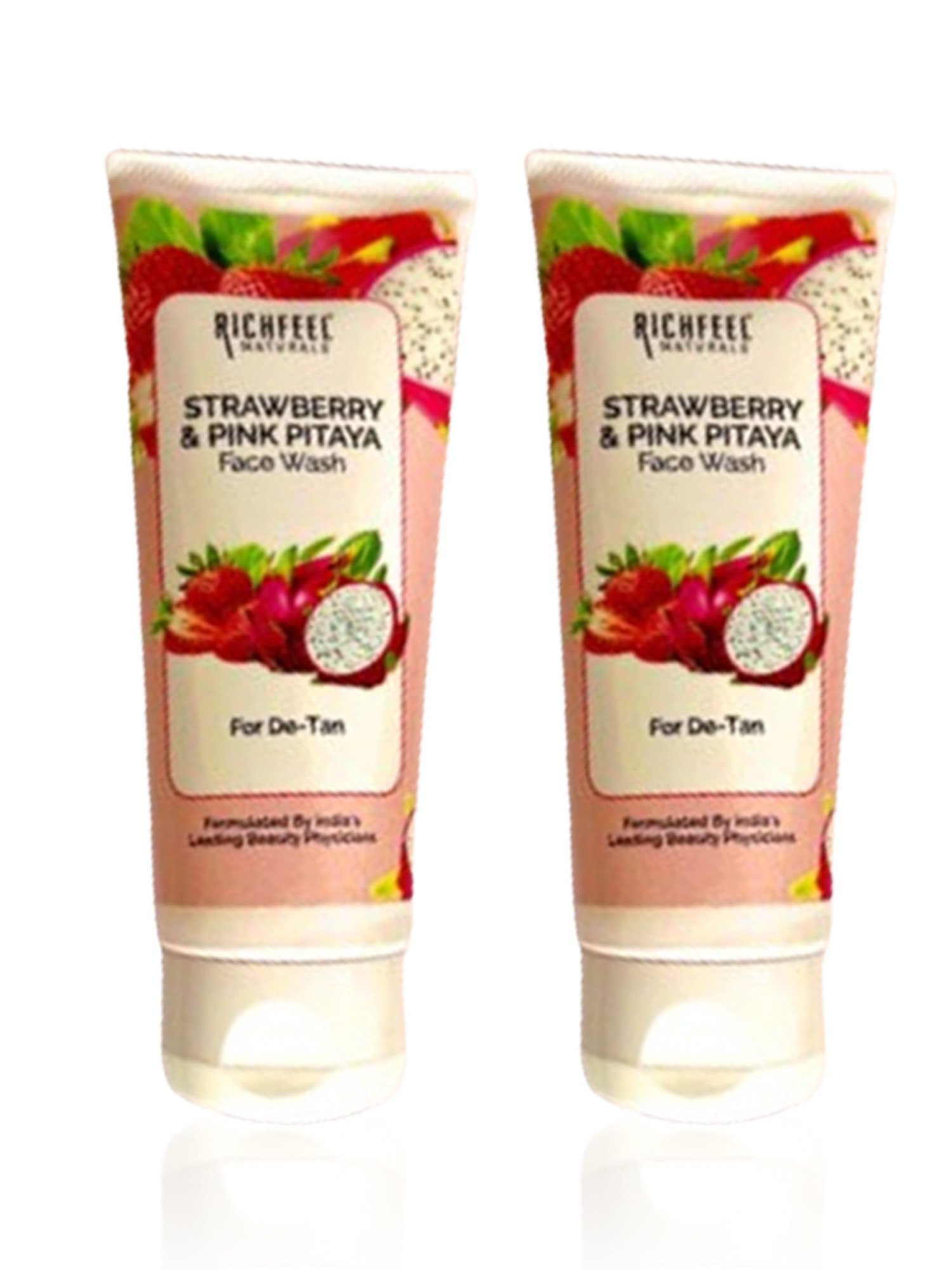 Richfeel Strawberry & Pink Pitaya Face Wash - Pack of 2