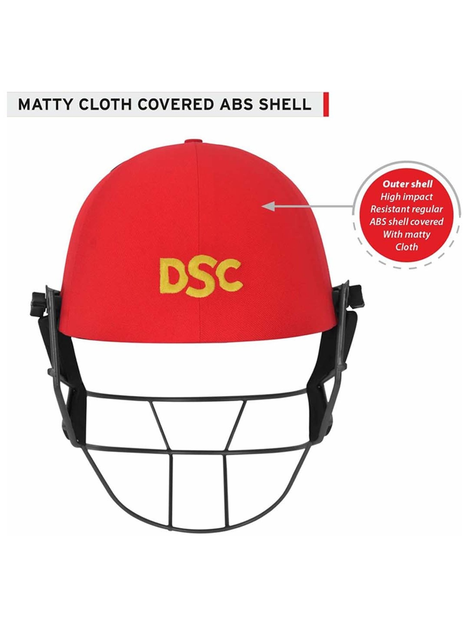 DSC Fort 44 LITE Titanium Cricket Helmet Adjustable Titanium Grill Size - XS