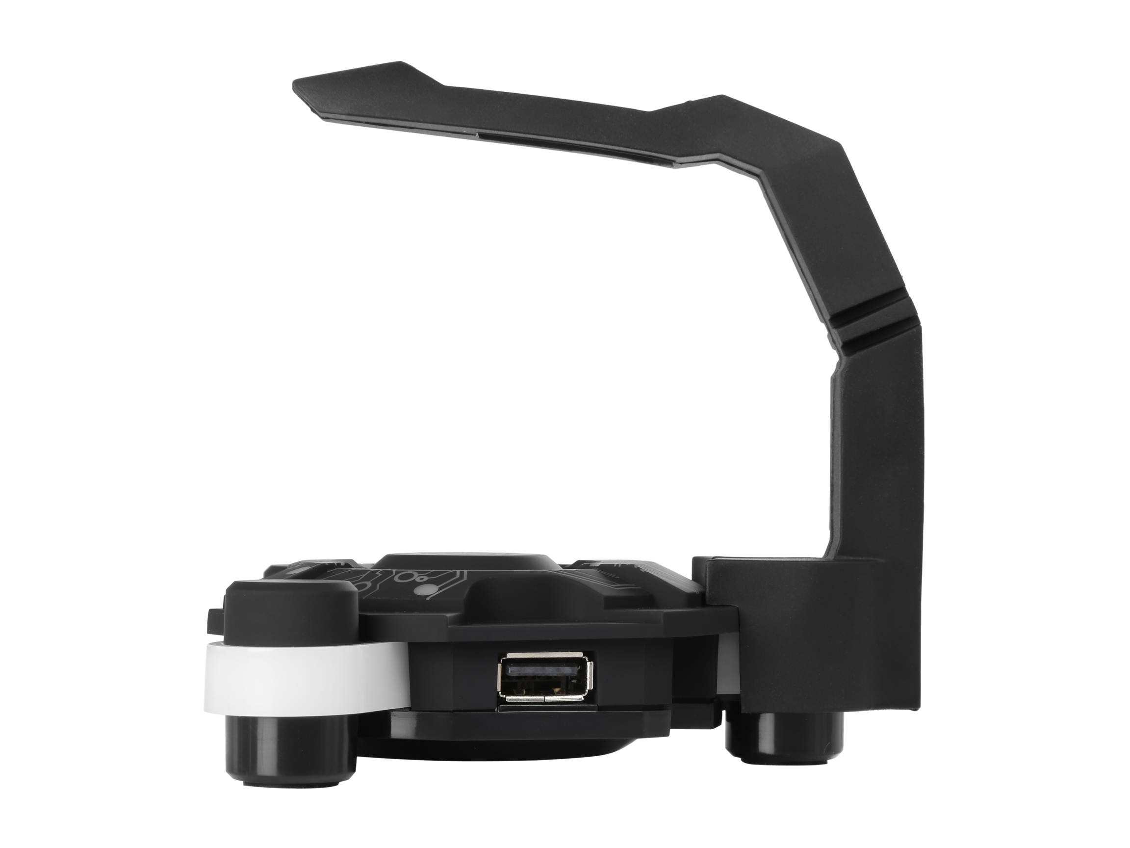 ENHANCE Mouse Bungee Cord Holder and Active USB Hub with Blue LED Lighting - Boost Gaming Accuracy By Eliminating Cable Drag