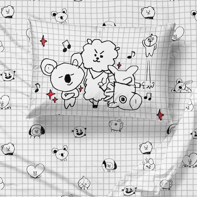 Twin BT21 Line Friends Sheet Set