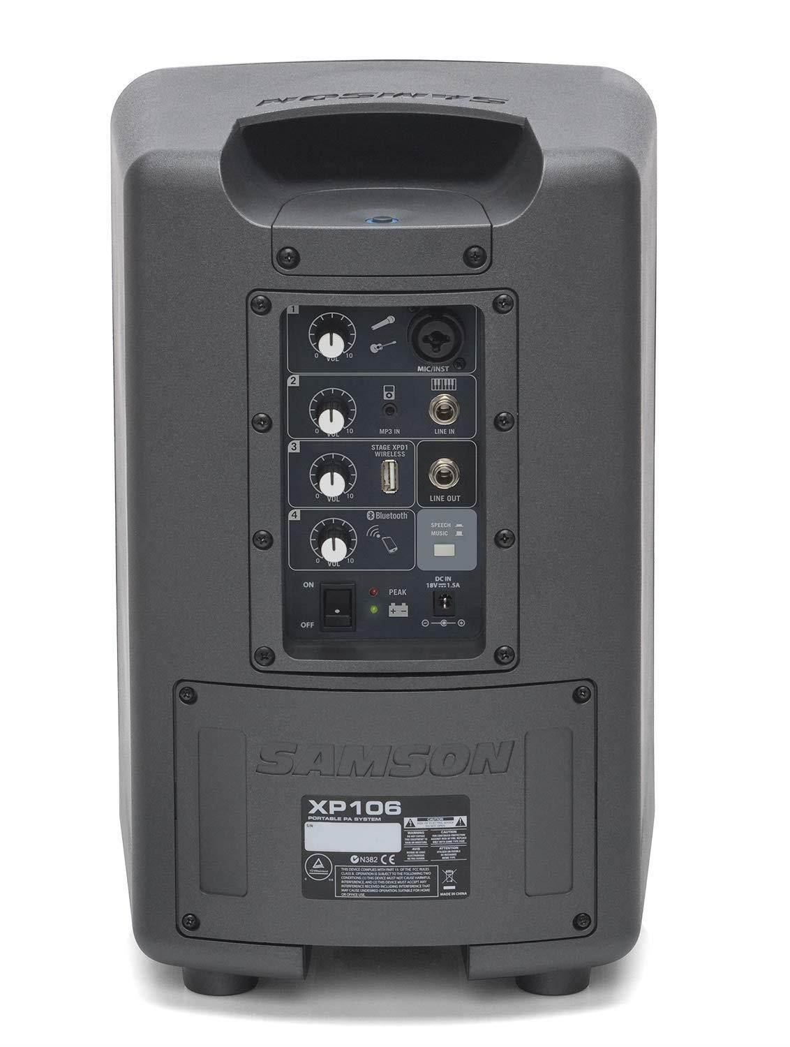Samson Expedition XP106w Rechargeable Wireless Portable PA System with Bluetooth
