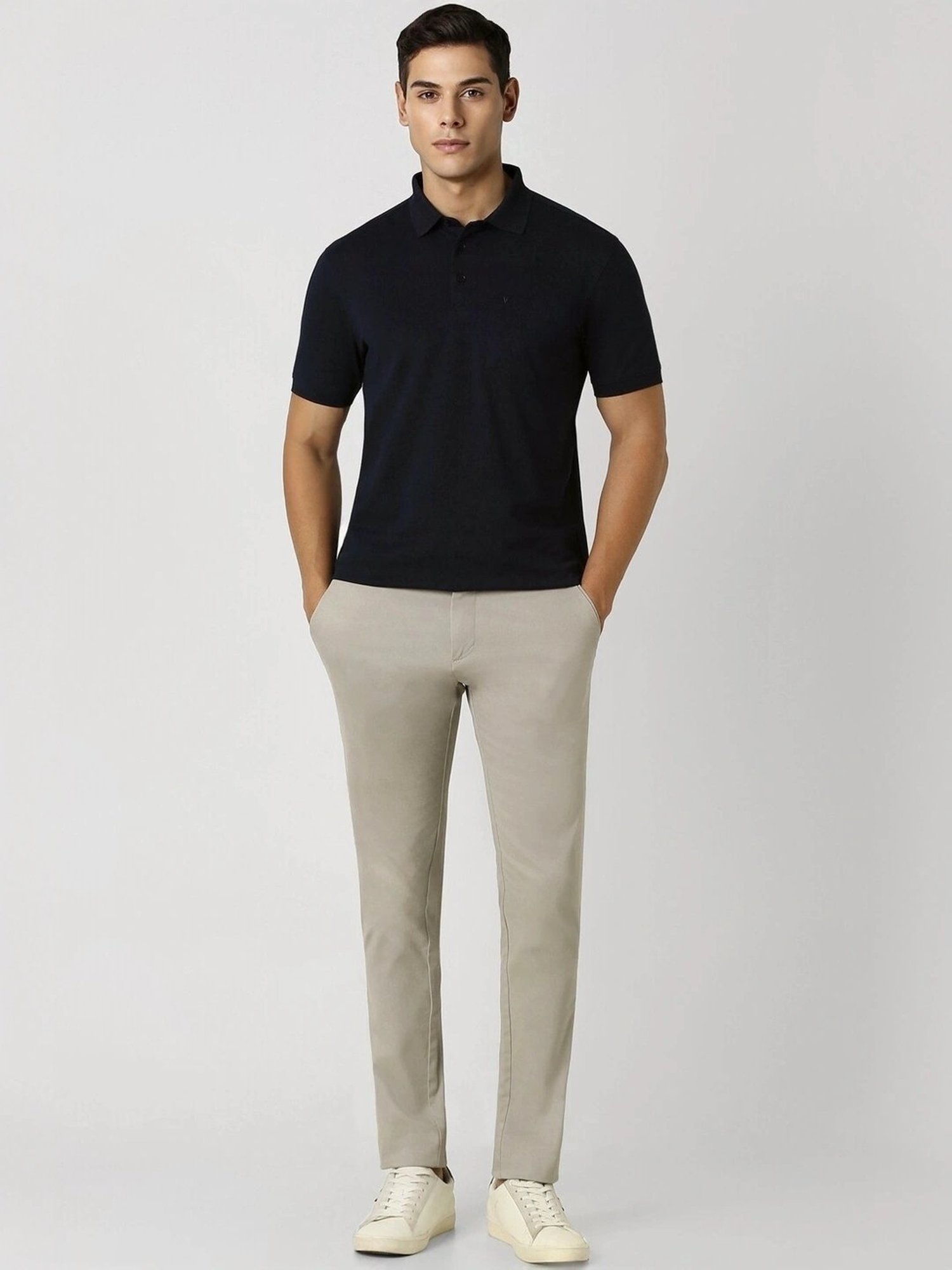 Van Heusen Navy Regular Fit Polo T-Shirt