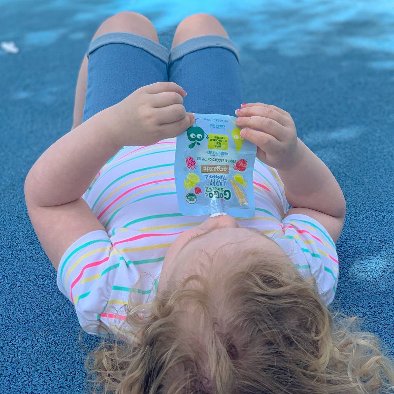 GoGo SqueeZ Happy TummieZ Organic Apple Raspberry Pear Yellow Carrot - 12.8oz/4ct