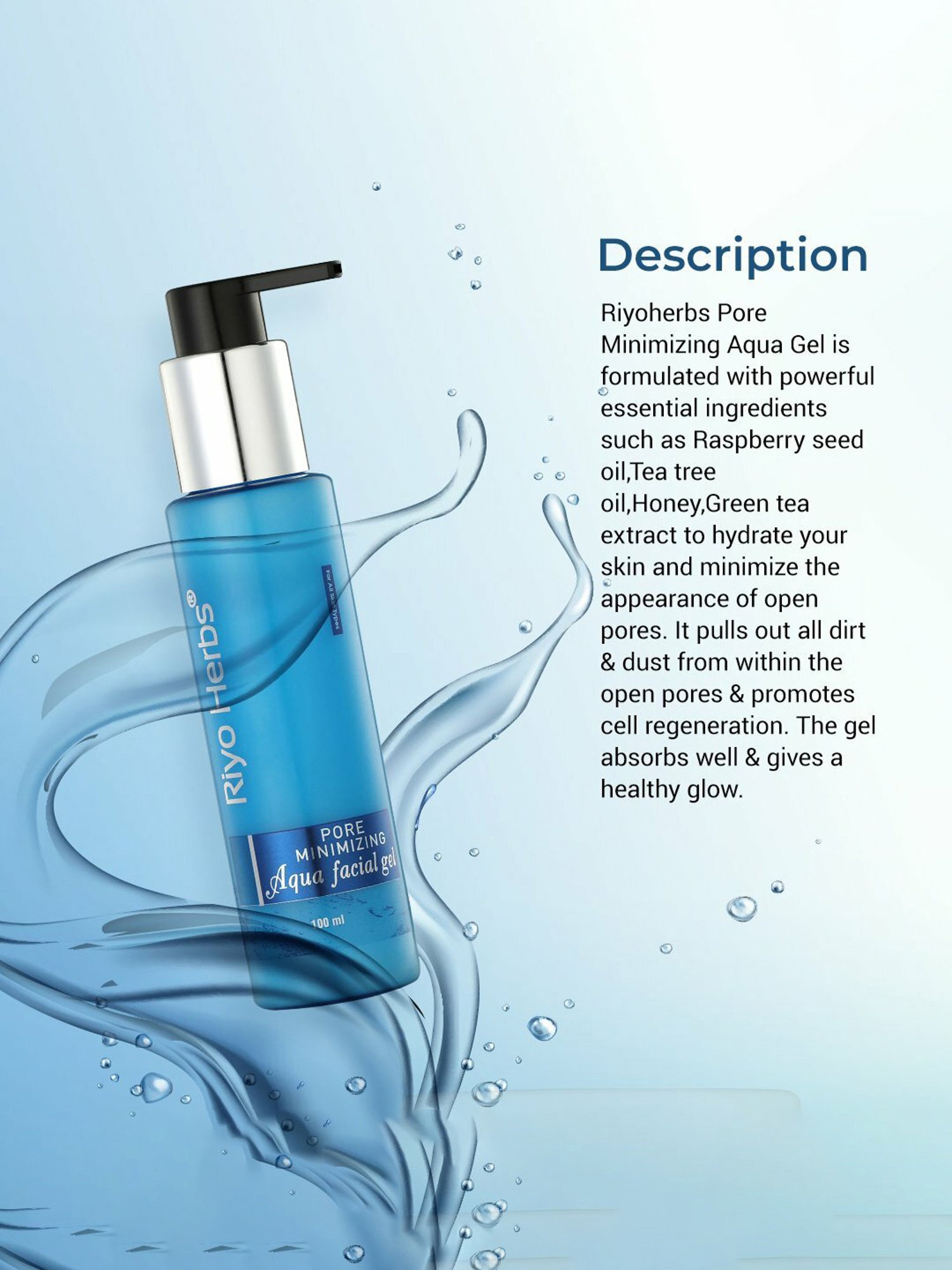 Riyo Herbs Pore Minimizing Aqua Gel - 100 ml