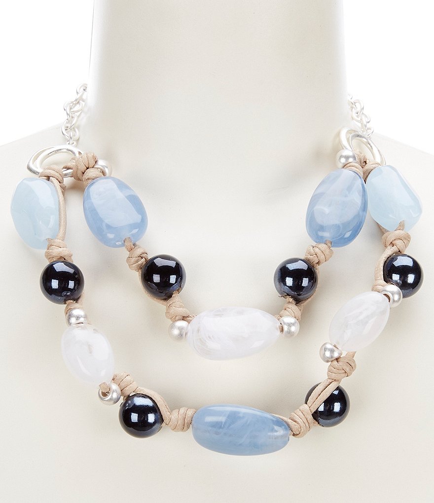 Beaded Short Multi Strand Necklace