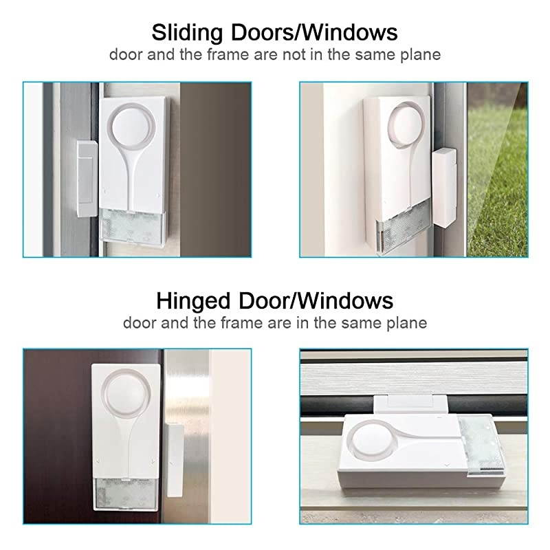 Remote Door Alarm with Security Strobe Light, Door and Window Alarms Sensors for Home Security Kids Safety, Wireless Siren Strobe Alarm for Windows and Doors
