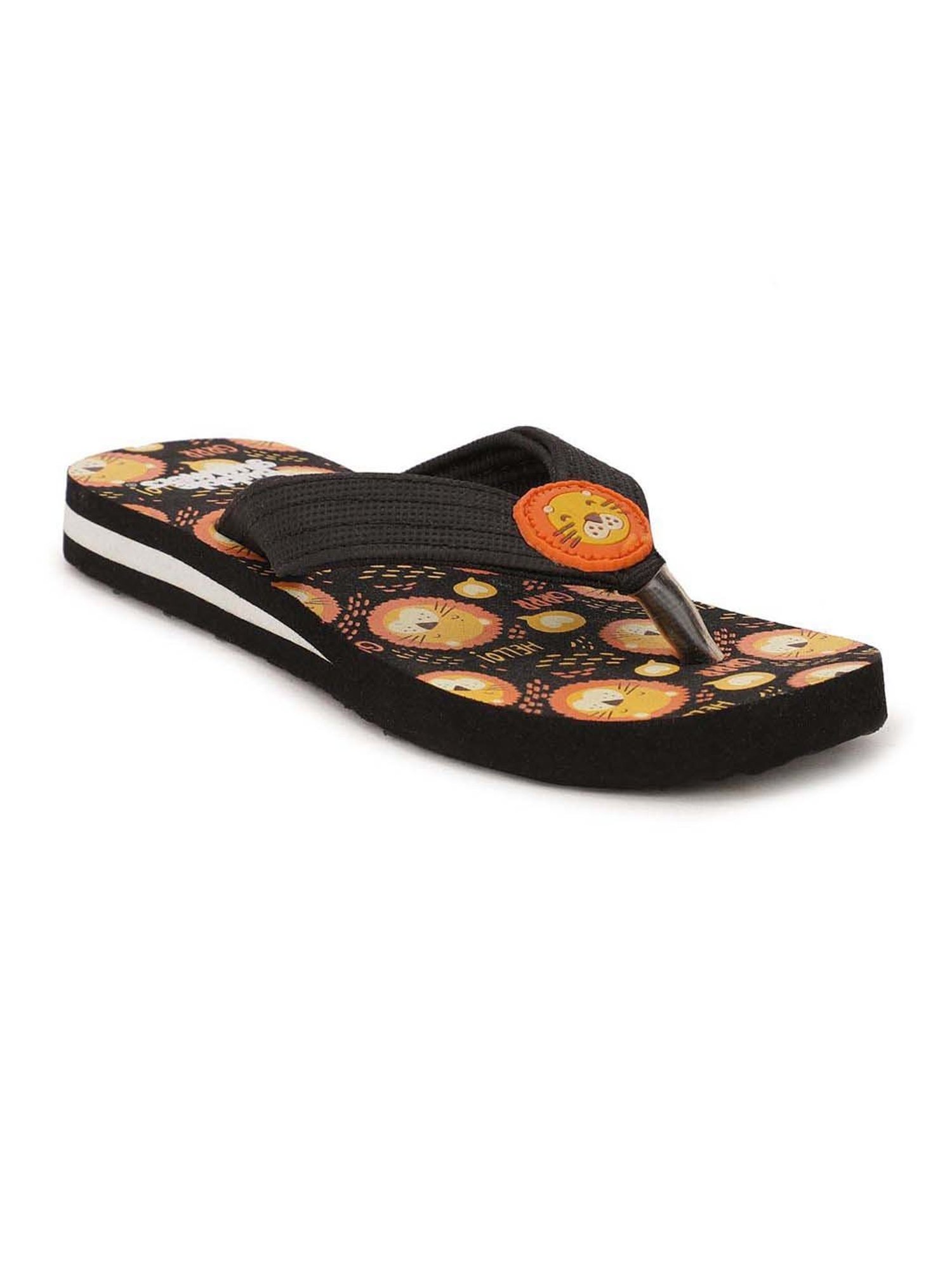 Bubblegummers by Bata Kids Black & Yellow Flip Flops