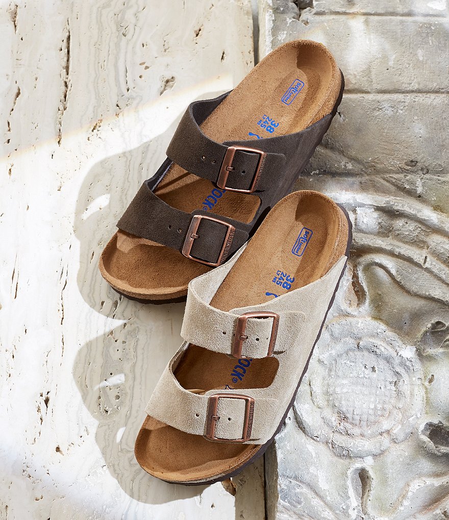 Birkenstock Women's Arizona Suede Dual Adjustable Buckle Strap Sandals