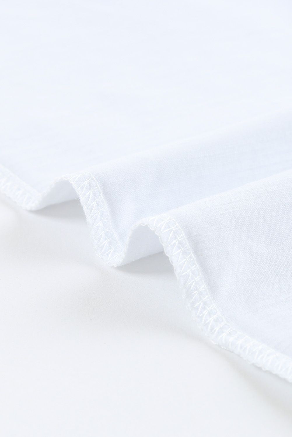 Blank T Shirt - White Distressed Short Sleeve Summer Plain T-Shirt Customized