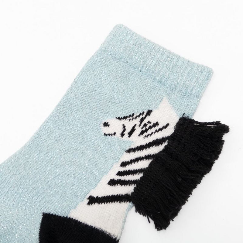 Meri Meri - Zebra Sparkle Socks 6-8 years - Costume footwear - 1ct