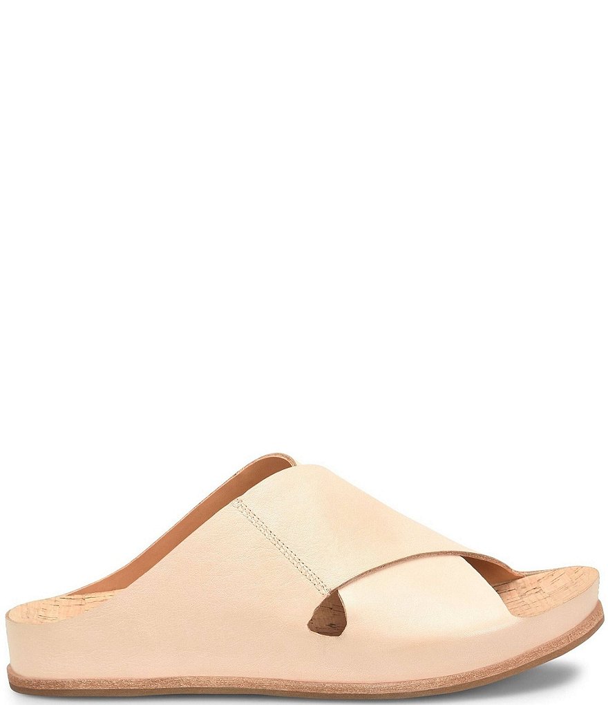 Kork-Ease Tutsi Cross Band Leather Slide Sandals