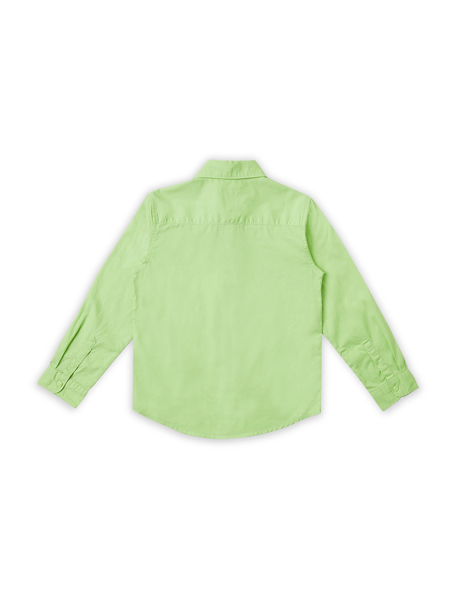 Pepe Jeans Kids Mint Green Solid Full Sleeves Shirt