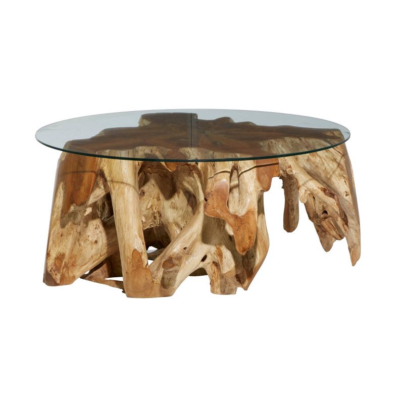 Rustic Teak Wood Coffee Table Brown - Venus Williams Collection
