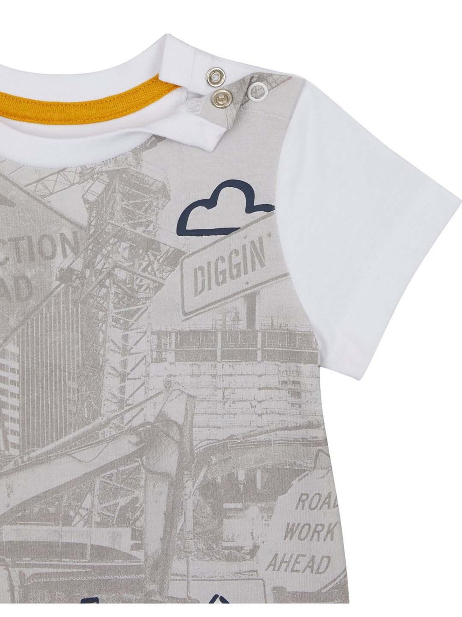 Mothercare Kids Grey Cotton Printed T-Shirt