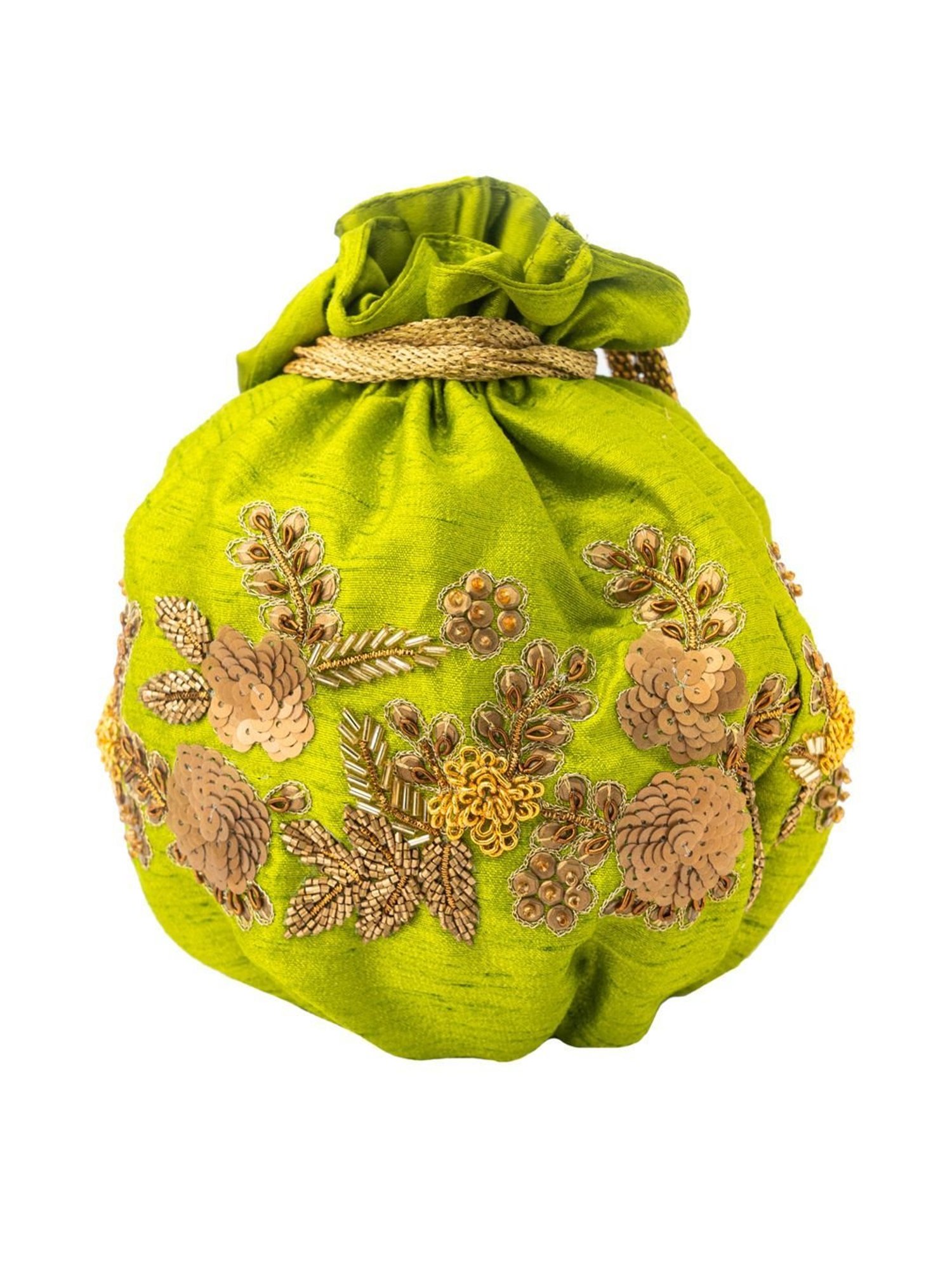 NR by Nidhi Rathi Green Embellished Potli