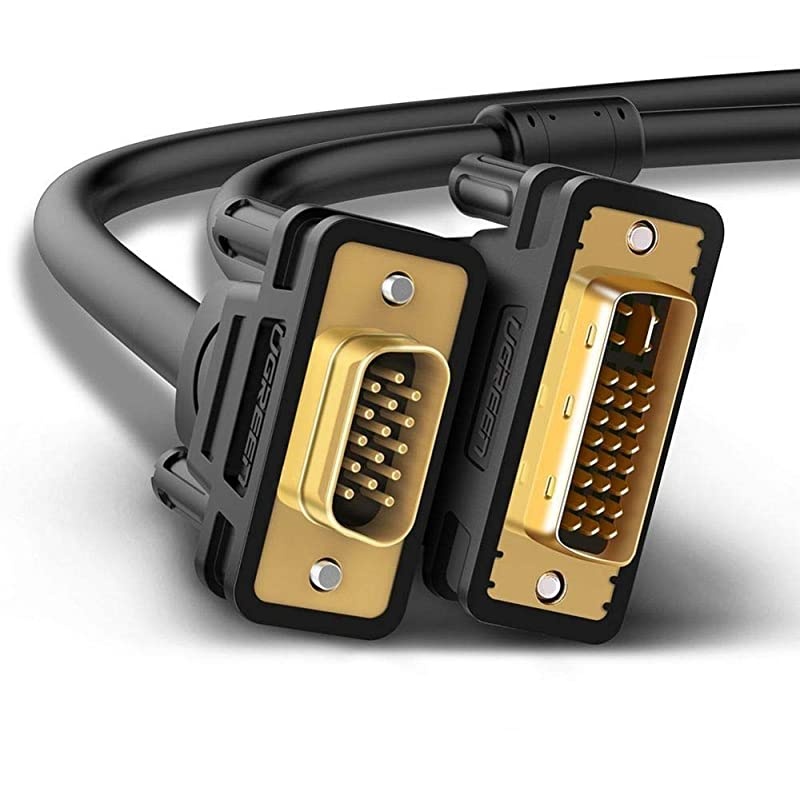 DVI to VGA Cable DVII 24+5 Male to VGA HD 15Pin Male Adapter Dual Link Video Cable 1080P Full HD from Laptop PC Host Graphics Card to Monitor Display or Projector Not DVID 24+1 10FT