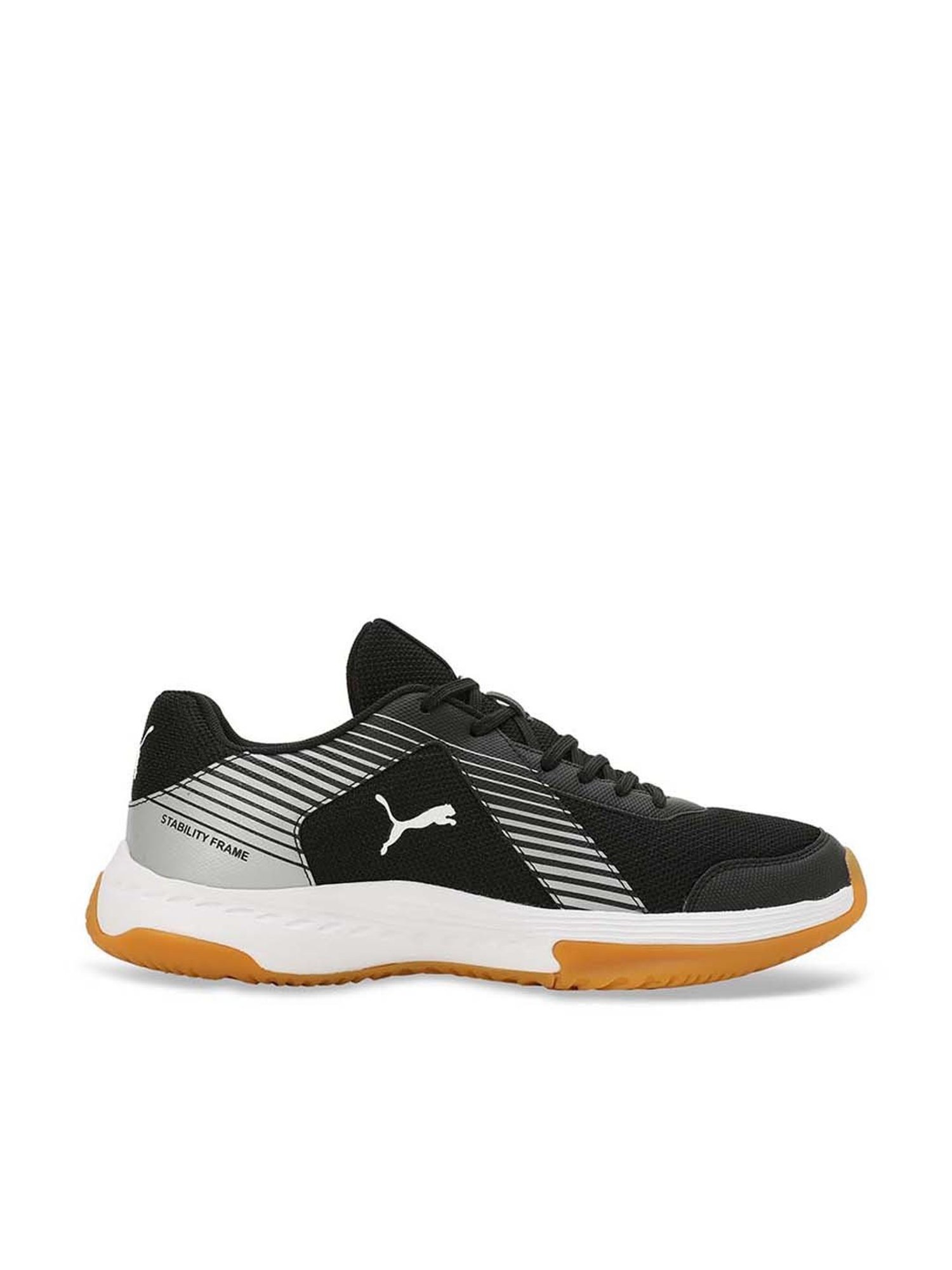 Puma Men's Smash Sprint Black Indoor Court Shoes