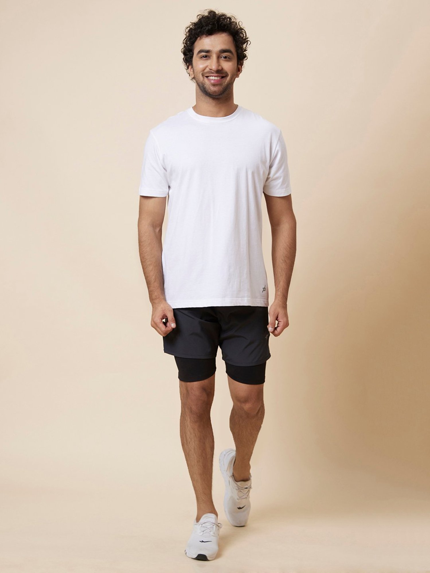 Globus Dark Grey Regular Fit Cotton Sports Shorts With Inner