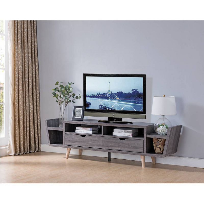 70" Auguste TV Stand Dark Gray - miBasics