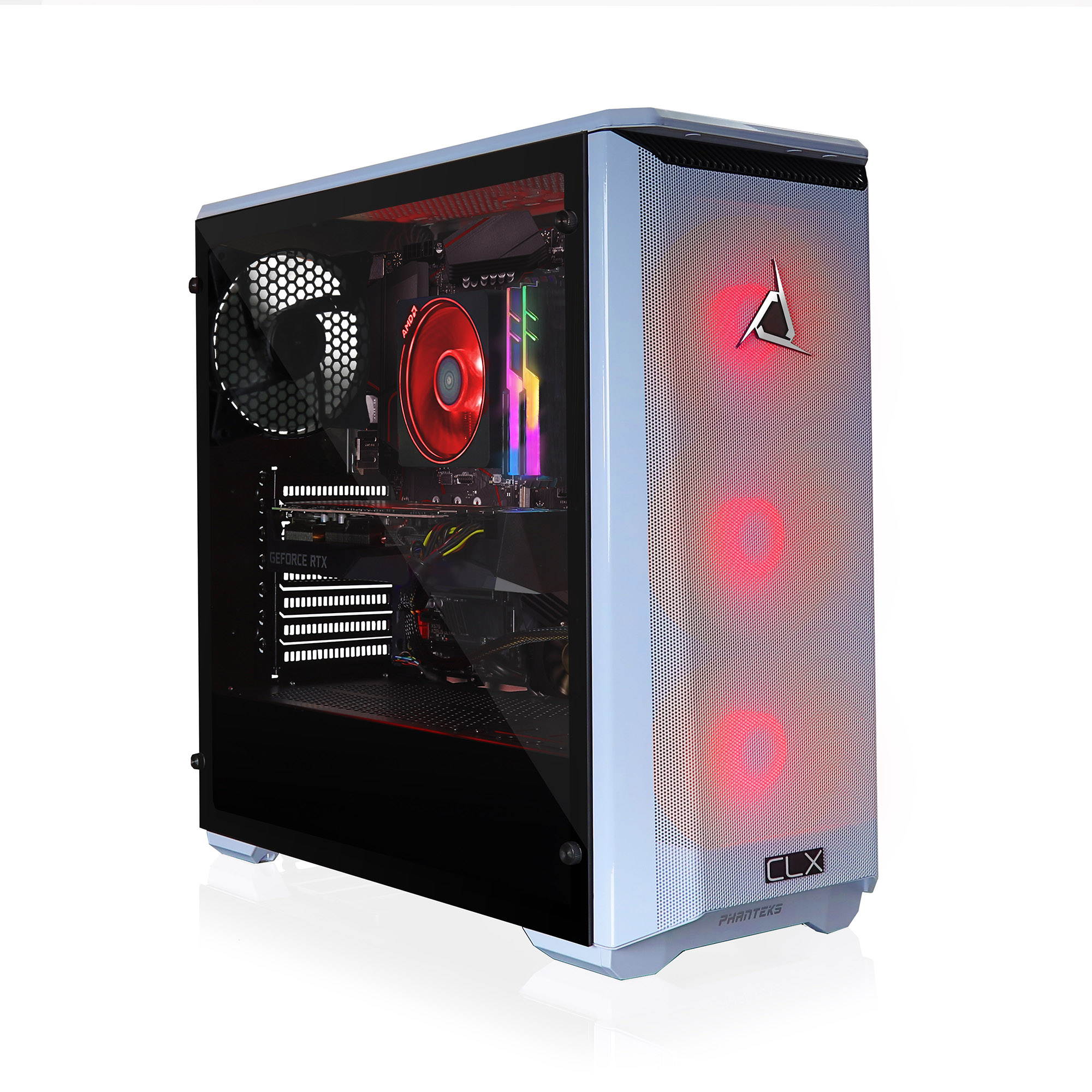 CLX SET Gaming Desktop - AMD Ryzen 7 3700X Processor, 16GB DDR4 Memory, NVIDIA GeForce RTX 3080 Graphics, 240 GB SSD, 2 TB HDD, WiFi, Windows 10 Home 64-bit