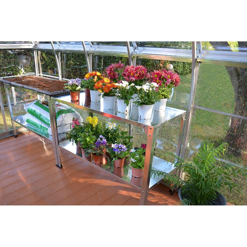 Steel Work Bench For Greenhouses - Silver - Palram