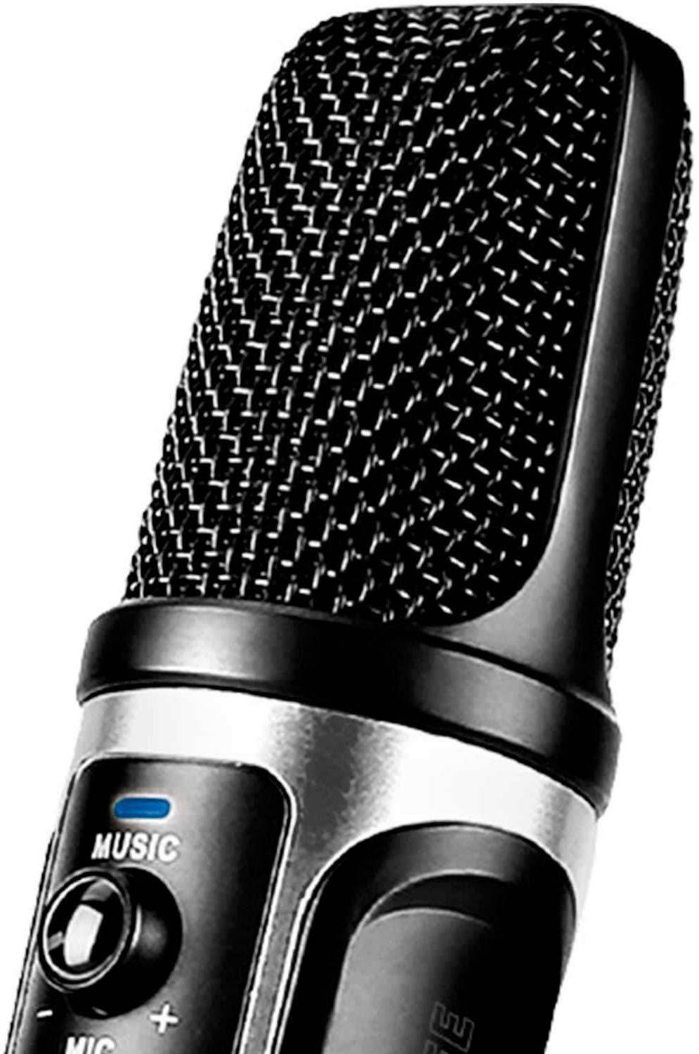Yeyian Microphone Banshee USB 1000, Plug and Play, Recording, Online Streaming-Gaming, Silver/Black (mi1000s)