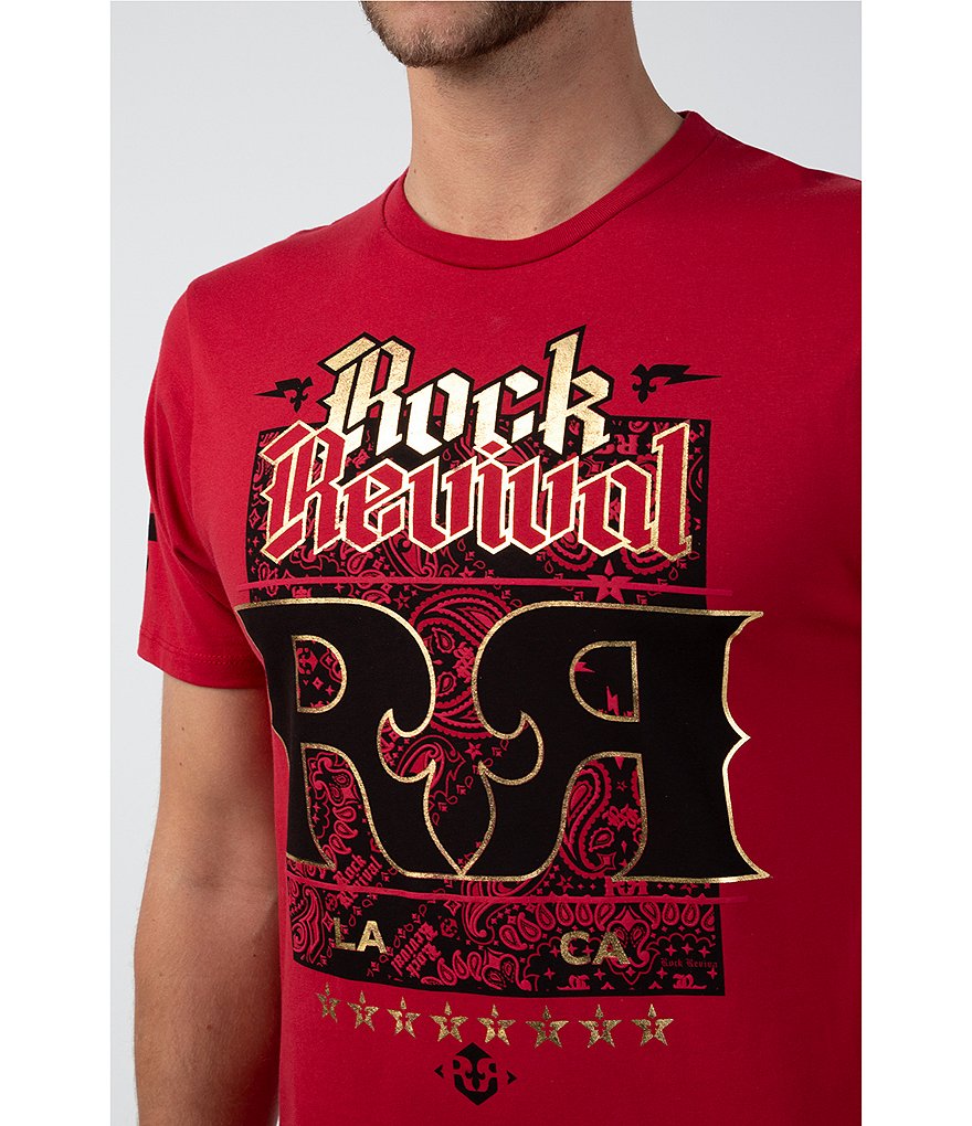 Rock Revival RR Gold Foil Graphic Short-Sleeve T-Shirt