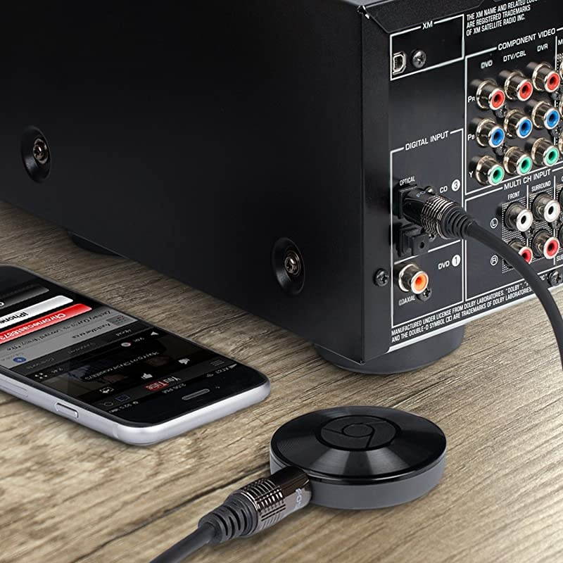 3 Feet 2 Pack 24K Gold Plated Toslink to Mini Toslink Digital Optical SPDIF Audio Cable with Metal Connectors StrainRelief PVC Jacket