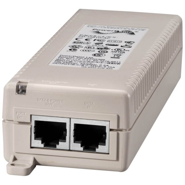 Microsemi 1-Port PoE Midspan, 10/100/1000BaseT, AC Input - 110 V AC, 220 V AC Input - 48 V DC Output - 1 10/100/1000Base-T Output Port(s) - 15.40 W