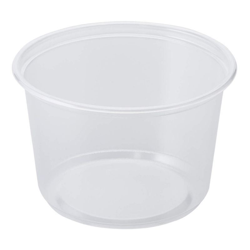 Lollicup Karat 16 Ounce Recyclable Polypropylene Microwave, Dishwasher, and Freezer Safe Round Deli Containers for Hot or Cold Foods (Pack of 500)