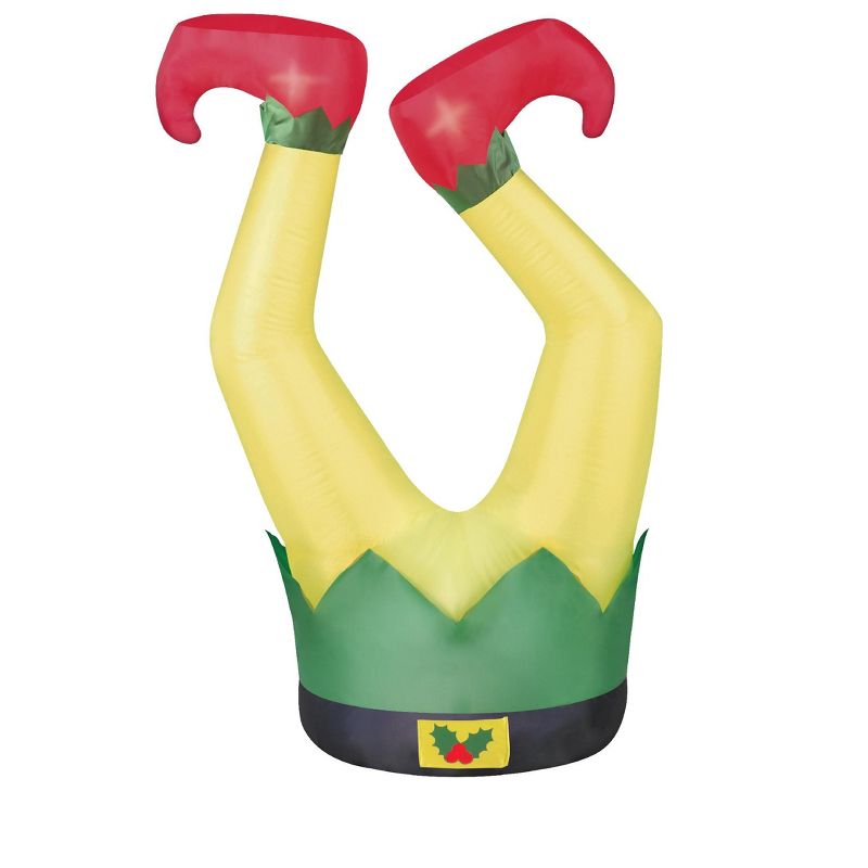Occasions 3.5' Inflatable Elf Legs, 3.5 ft Tall, Multicolored