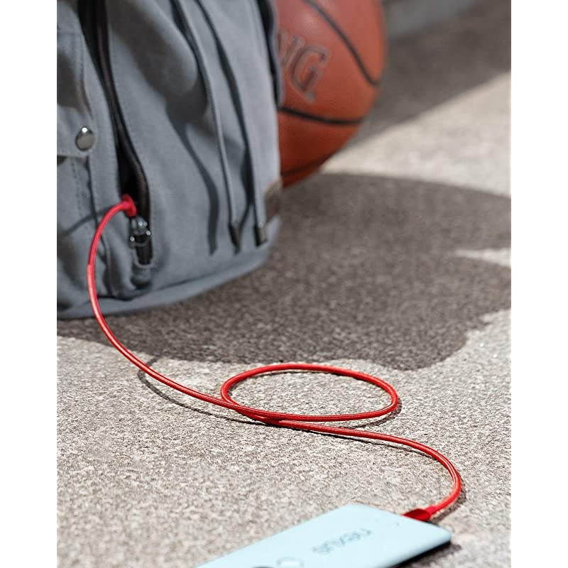 USB Type C Cable,  [2-Pack 6 Foot] Premium Nylon USB-C to USB-A Fast Charging Type C Cable, for Samsung Galaxy S10 / S9 / S8 / Note 8, LG V20 / G5 / G6 and More(Red)