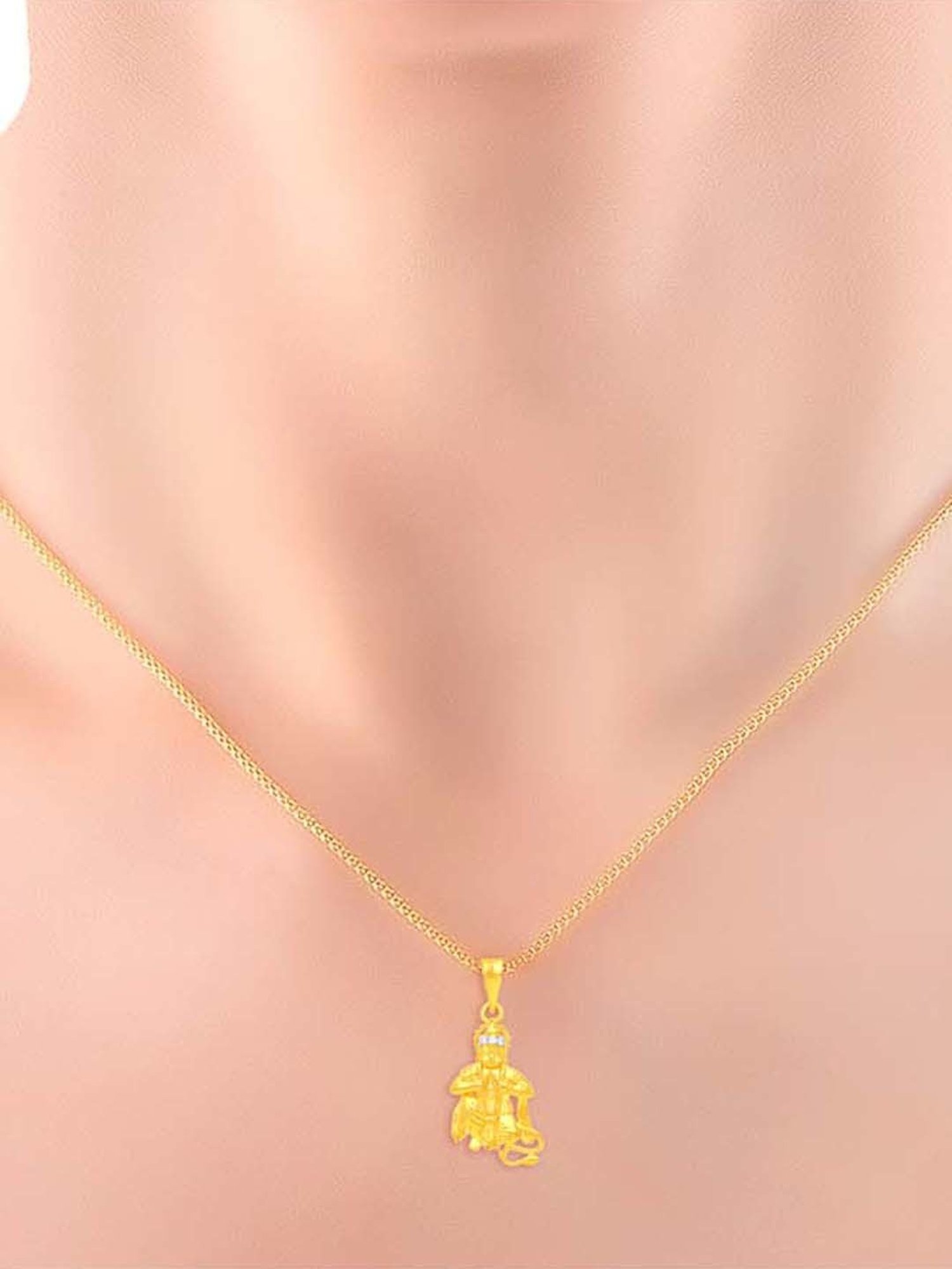 CKC Sacred Rudraksha Gold Pendant: Single Loop Elegance