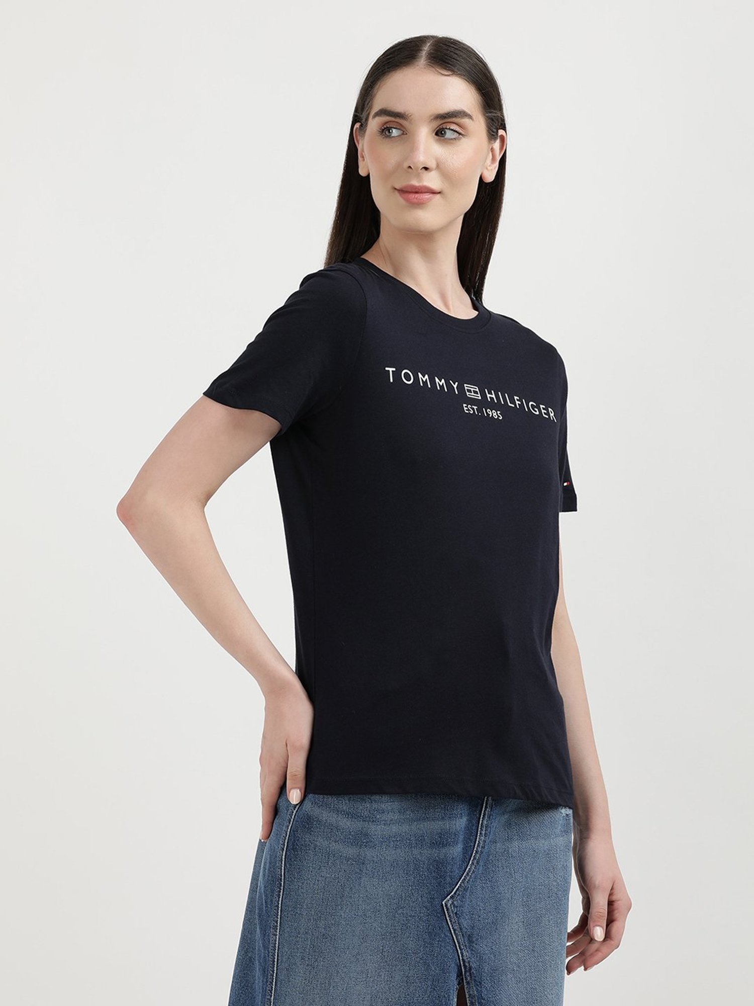 TOMMY HILFIGER Black Graphic Print T-Shirt