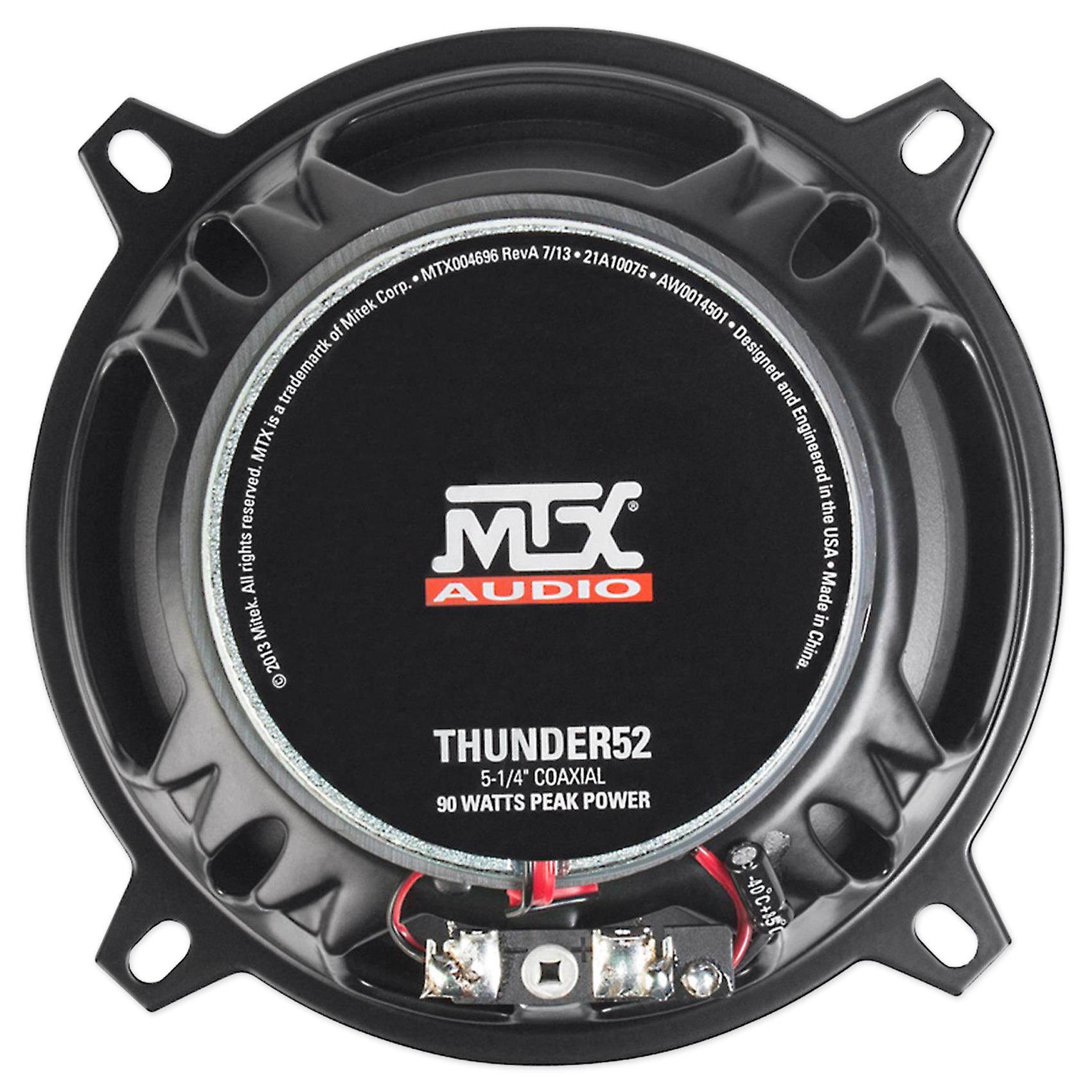 Pair MTX THUNDER52 5.25" 180 Watt 2-Way Car Audio Coaxial Speakers