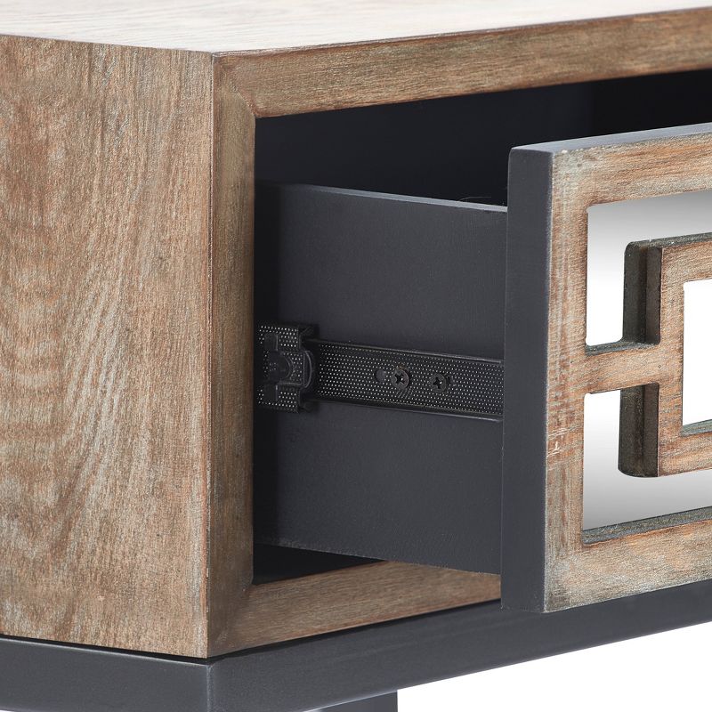 Hayworth Mirrored Side Table Gray - Finch