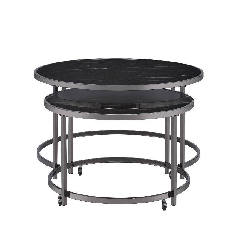 Rayne Nesting Cocktail Table Black - Steve Silver Co.