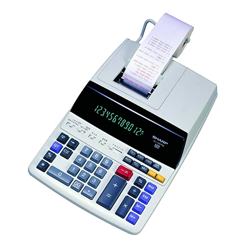 EL-1197PIII Heavy Duty Color Printing Calculator with Clock and Calendar