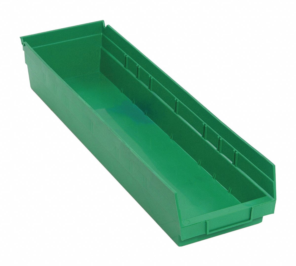 QUANTUM STORAGE SYSTEMS QSB106GN Green Shelf Bin, 23-5/8"L x 6-5/8"W x 4"H